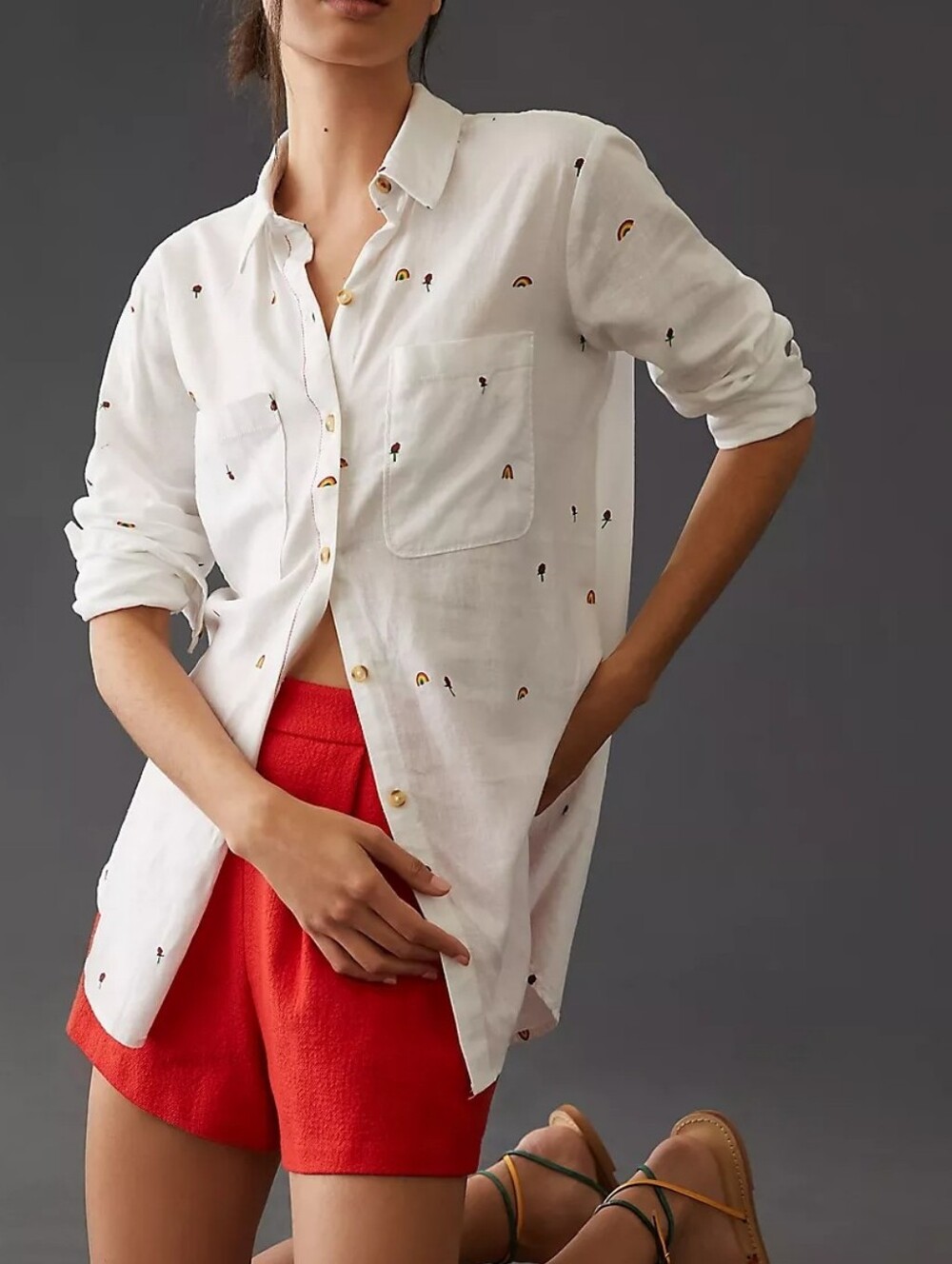 Scott Csoke For Anthropologie Romy Relaxed Buttondown